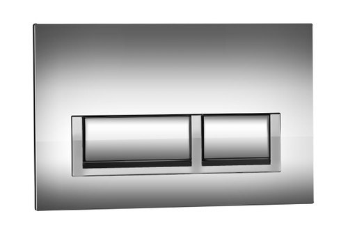Dual Flush Plate, Rectangular, Chrome [153203]