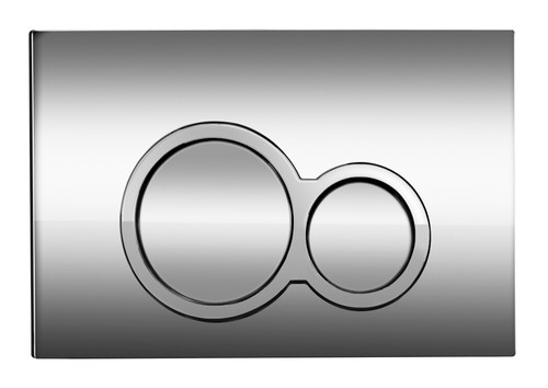 Wall Dual Flush Button Round Chrome [153205]