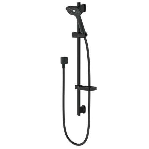 Waipori Satinjet Hand/Rail Shower 3Star Matte Black [192647]