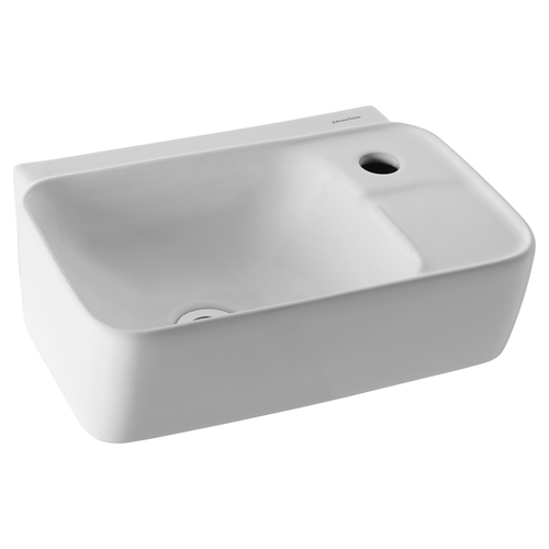 Gemelli Compact Wall Basin 400mm x 290mm with Pop-Up Plug & Waste 1 Tap Hole [198818]