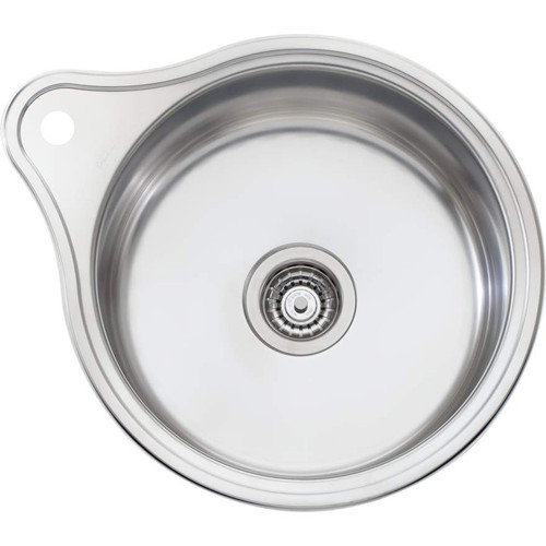 Solitaire Round Bowl Topmount Or Undermount Sink with Tap Landing 1 Tap Hole [069696]