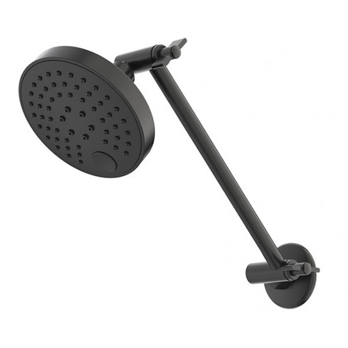 Luna 3 Function Adjustable Wall Shower Rose & Arm 120mm Black 3Star [194618]