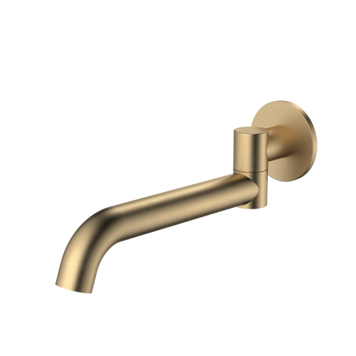Liano II Basin/Bath Swivel Outlet Round 220mm Spout Brushed Brass 6Star [196078]