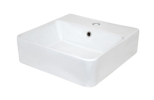 Edge II Counter Top Basin w/Overflow 400mm x 400mm White 1TH [203072]