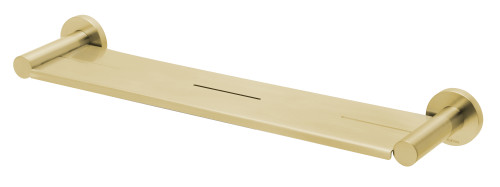 Radii Metal Shower Shelf with Round Plate Brushed Gold [155304]