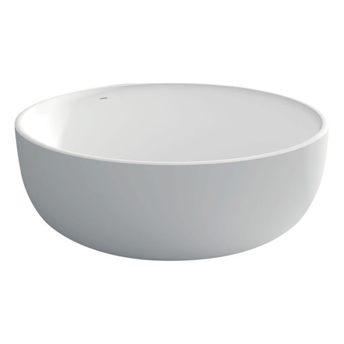 Shinto Freestanding Cast Stone Round Bath 1350mm Matte White [158200]