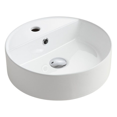 s♡ Raymor Ambition Counter Top Basin Round 400mm 1 Tap Hole in White