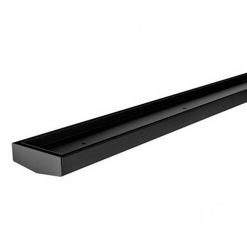 Tile Insert V Channel Drain 1215mm x 75W x 30D (45mm Outlet) Matte Black [180778]