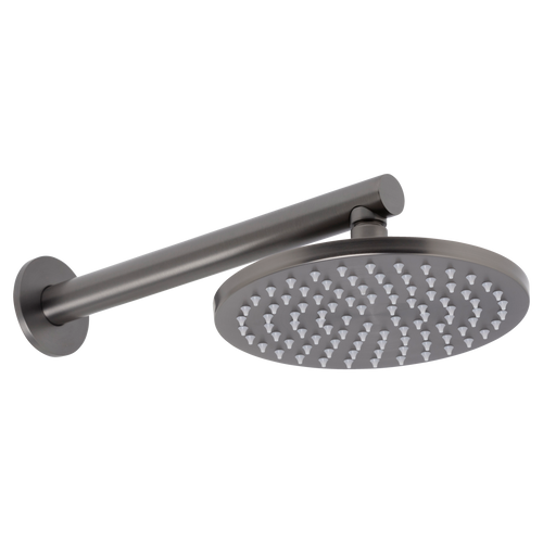 Overhead Rose Rain Shower w/300mmVenezia Wall Arm 200mm Gunmetal 3Star [257354]