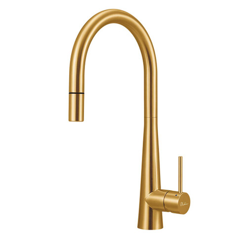 Essente Goose Neck Stainless Steel Gold Pull Out Mixer [272205]