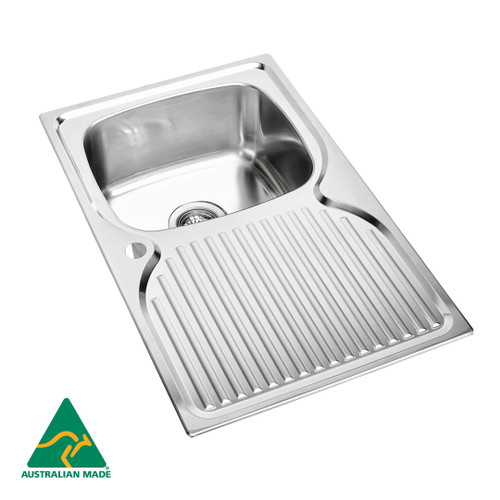 Single Bowl Sink 770mm Right Hand Stainless Steel 1TH [139368]