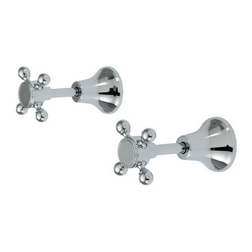 Lillian Wall Top Assembly 1/4 Turn Quarter Turn Ceramic Disc Chrome Pair [158242]