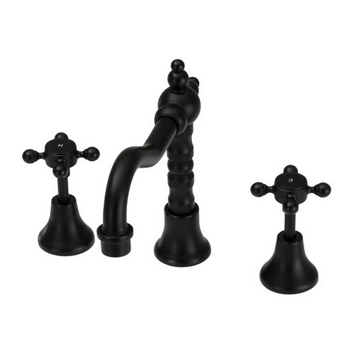 Lillian Shepherds Crook Basin Set 1/4 Turn Matte Black 5Star [158245]