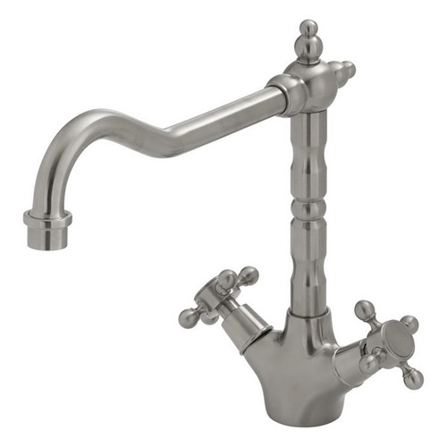 Lillian Shepherds Crook Sink Mixer Brushed Nickel [158238]
