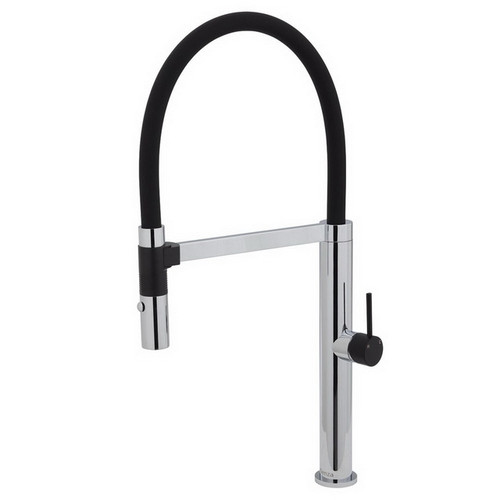 Kaya Pull Down Sink Mixer Polished Chrome with Matte Black Handle [201747]