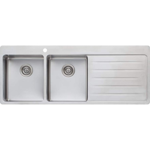 Sonetto Double Bowl Topmount Sink With Drainer-1TH [120798]