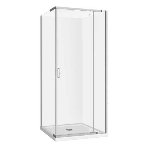 Trinidad Shower Enclosure Square Centre 900mm x 900mm Chrome [124062]