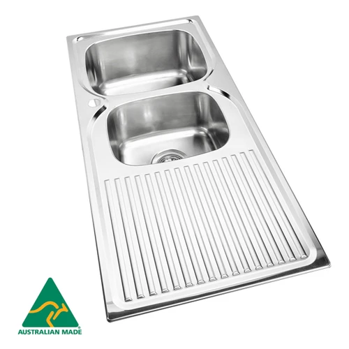 1 & 3/4 Bowl Sink 1080mm Right Hand Stainless Steel [139370]