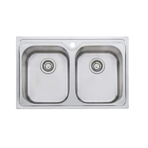 Diaz Double Bowl Topmount Or Undermount Sink 1 Tap Hole [153381]