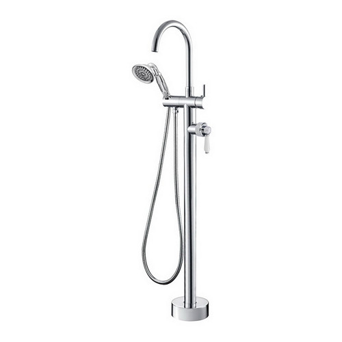 Eleanor Floor Mount Bath Filler w/Shower Chrome/Ceramic 3Star [169622]