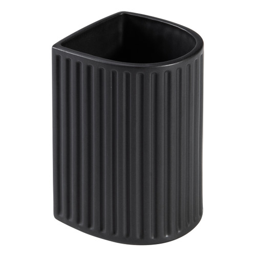 Mosman Tumbler Ceramic Arch Ribbed Black [279520]
