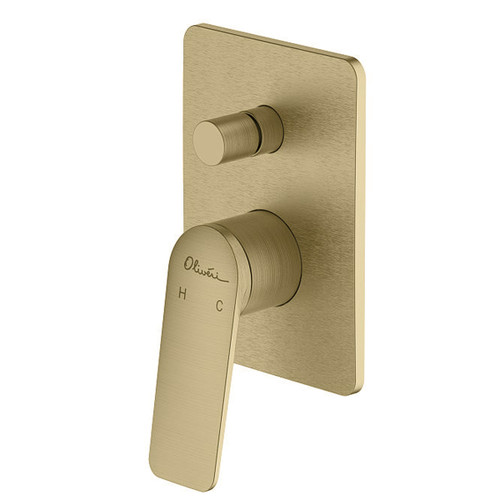 Paris Bath & Shower Wall Mixer with Diverter Classic Gold [203455]