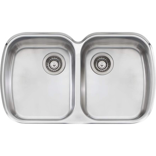 Monet Sink Double Bowl MO70U 820mm x 500mm No Tap Hole Undermount Stainless Steel [067815]