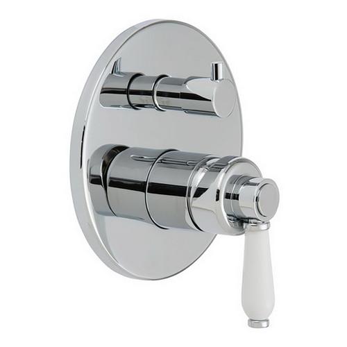 Eleanor Wall Bath / Shower Mixer with Diverter Chrome / Ceramic [156865]