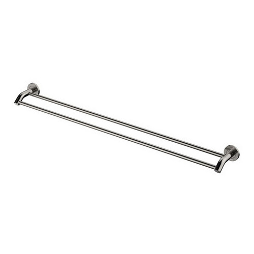 Kaya Double Towel Rail 900mm Brushed Nickel [201995]