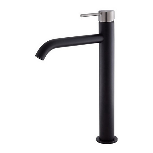 Kaya Tall Basin Mixer Matte Black with PVD Gun Metal [201730]