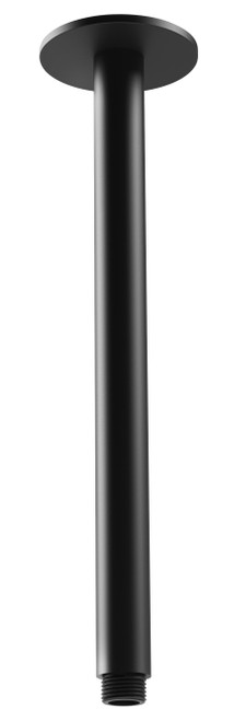 Vivid Ceiling Shower Arm Round 300mm Matte Black [129815]