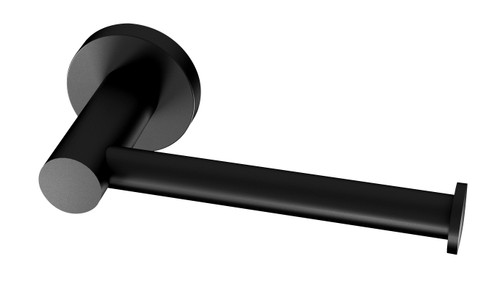 Radii Toilet Roll Holder with Round Plate Matte Black [129774]