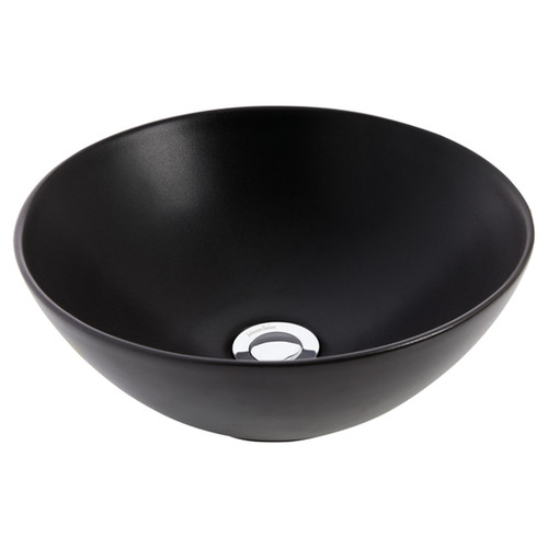 Venezia Bowl Counter Top Basin 350X350 0 Tap Hole Graphite with Chrome Pop-Down [198377]