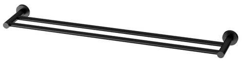 Radii Towel Rail Double 800mm Round Plate Matte Black [129779]