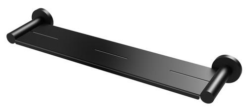 Radii Metal Shower Shelf with Round Plate Matte Black [129780]