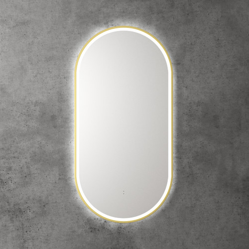 Beau Monde LED Mirror Brushed Gold Frame [273017]