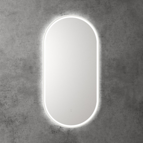 Beau Monde LED Mirror Matte White Frame [273186]