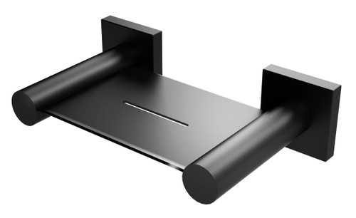 Radii Soap Dish with Square Plate Matte Black [129782]