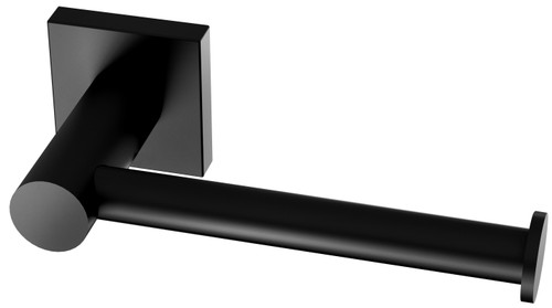 Radii Toilet Roll Holder with Square Plate Matte Black [129783]