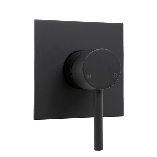 Hustle Square Plate Wall Bath / Shower Mixer Matte Black [169306]