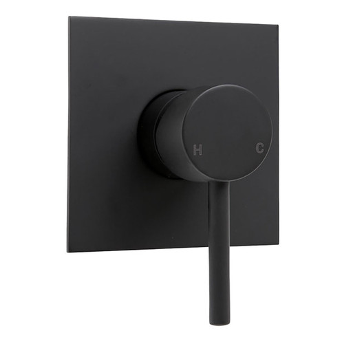 Hustle Square Plate Wall Bath / Shower Mixer Matte Black [169306]