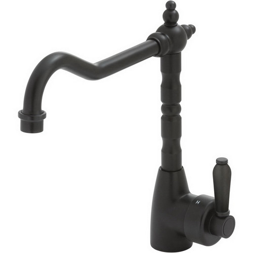 Eleanor Shepherds Crook Sink Mixer Matte Black 5Star [169641]