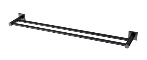 Radii Towel Rail Double 800mm with Square Plate Matte Black [129788]