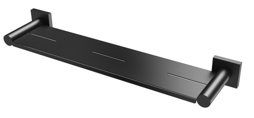 Radii Metal Shower Shelf with Square Plate Matte Black [129789]