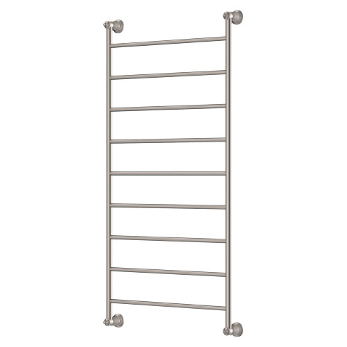 Lillian Heated Towel Rail Brushed Nickel 9 Bars 600 x 1208 x 95mm [285250]