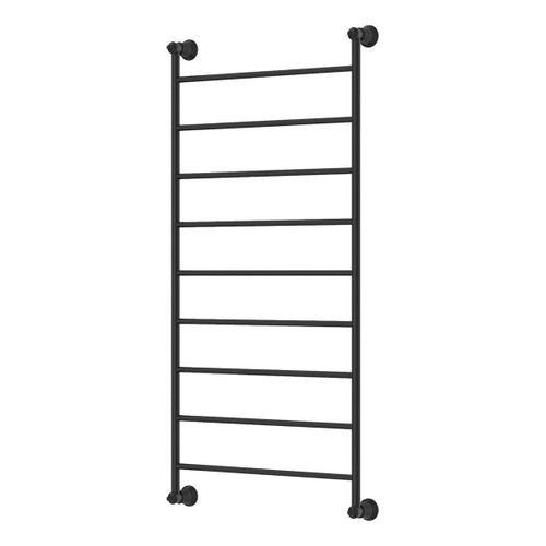 Lillian Heated Towel Rail Matte Black 9 Bars 600 x 1208 x 95mm [285251]
