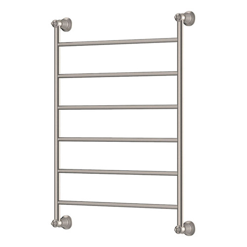 Lillian Heated Towel Rail Brushed Nickel 6 Bars 600 x 808 x 95mm [285300]