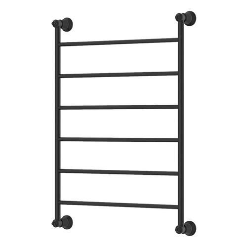 Lillian Heated Towel Rail Matte Black 6 Bars 600 x 808 x 95mm [285259]