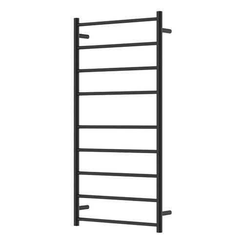 Isabella Heated Towel Rail Matte Black 9 Bars 600 x 1200 x 122mm [285289]