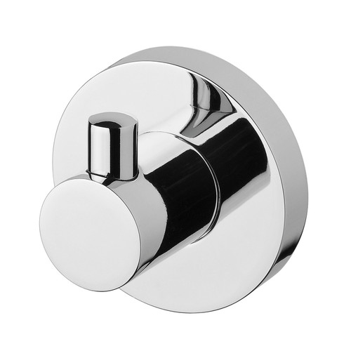 Radii Robe Hook with Round Plate Chrome [130660]